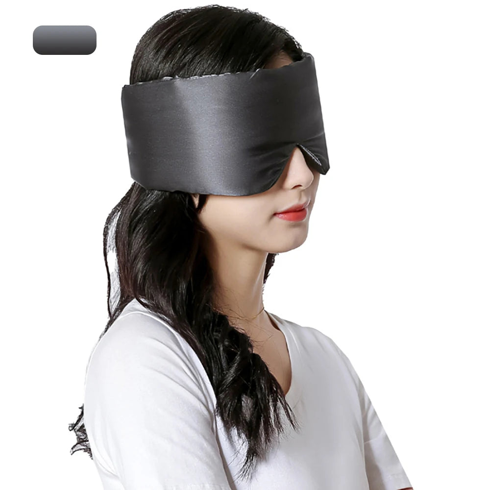 Mulberry Silk Sleeping Mask Eyepatch Blocking Light Eyemask Eyeshade Soft Padded Slaapmasker Travel Sleeping Aid for Sleep Patch